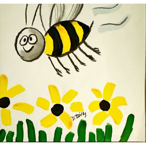 Framed 1989 New Yorker Magazine May 22 Reilly Honey Bee & Flowers - Picture 3 of 4